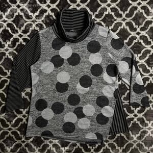 Yushi Cowl Neck Sweater Women's Medium Abstract Asymmetrical Whimsigoth Japan